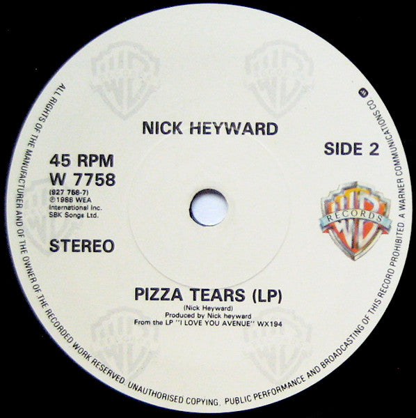 Nick Heyward : You're My World (7", Single)