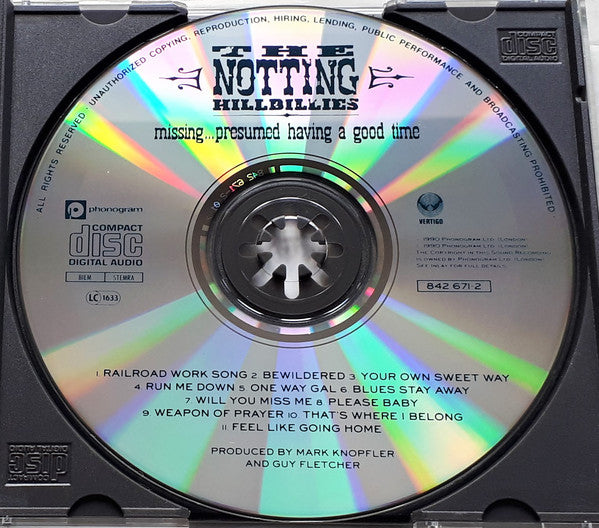 The Notting Hillbillies : Missing… Presumed Having A Good Time (CD, Album)