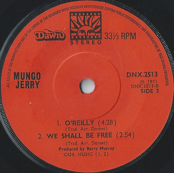 Mungo Jerry : You Don't Have To Be In The Army To Fight In The War (7", Maxi)