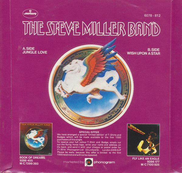 Steve Miller Band : Jungle Love (7", Single, Sma)