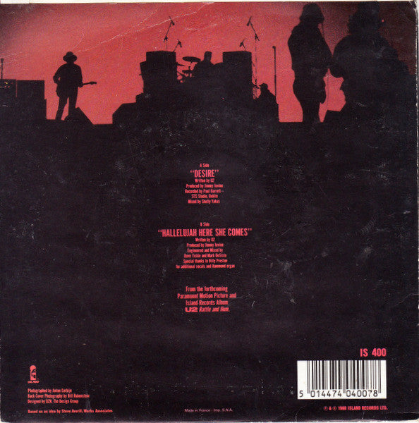 U2 : Desire (7", Single, Sil)