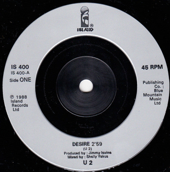 U2 : Desire (7", Single, Sil)