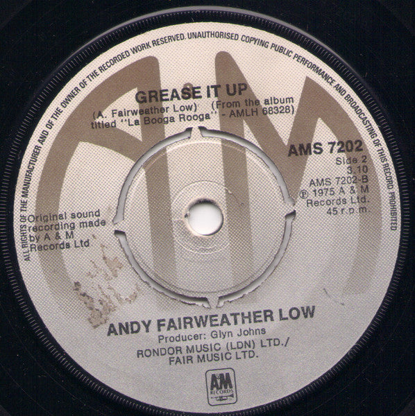 Andy Fairweather-Low : Wide Eyed And Legless (7", Single, Kno)