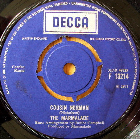 The Marmalade : Cousin Norman (7", Single)
