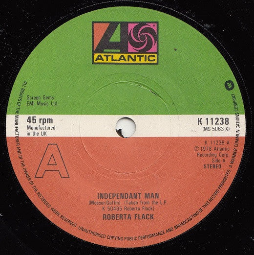 Roberta Flack : Independant Man (7", Sma)