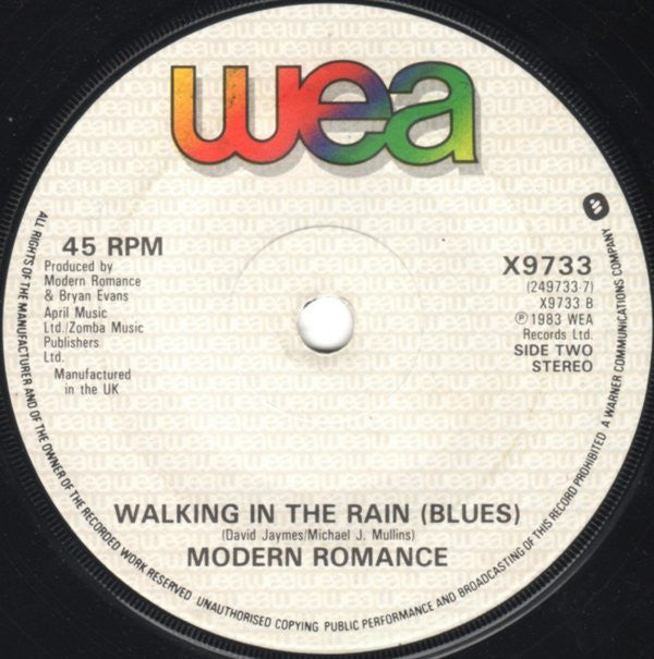 Modern Romance : Walking In The Rain (7", Single, Mus)