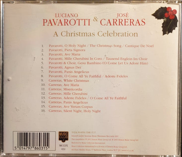 Luciano Pavarotti, José Carreras : A Christmas Celebration (CD, Comp)