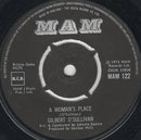 Gilbert O'Sullivan : A Woman's Place / Too Bad (7")