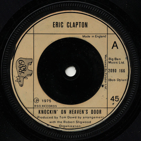 Eric Clapton : Knockin' On Heaven's Door (7", Single)