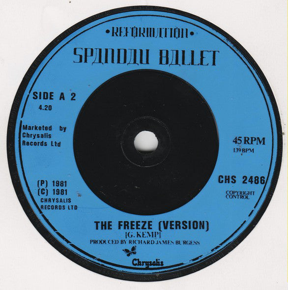 Spandau Ballet : The Freeze (7", Single, Inj)