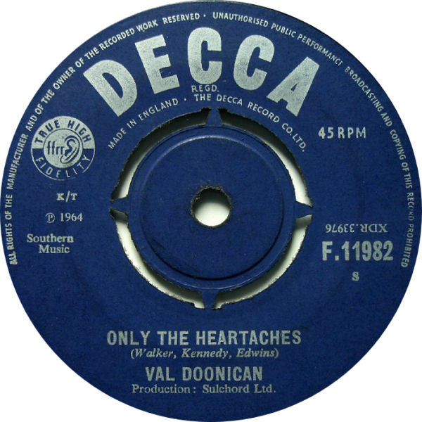 Val Doonican : Walk Tall (7", Single, RP)