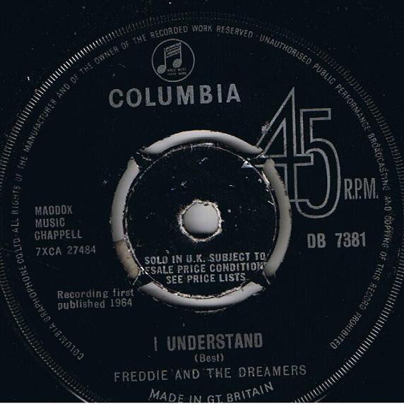 Freddie & The Dreamers : I Understand (7", Single, 4 P)