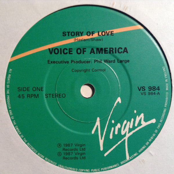 Voice Of America : Story Of Love (7", Single)