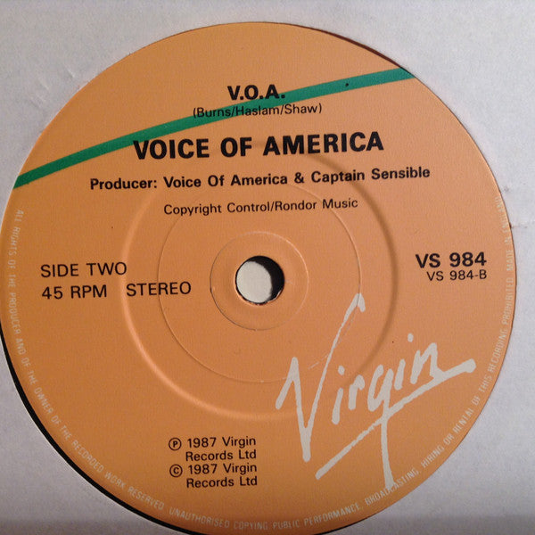 Voice Of America : Story Of Love (7", Single)