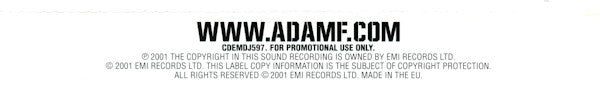 Adam F Featuring M.O.P. : Stand Clear (Clean Version) (CD, Single, Promo)