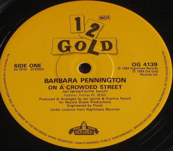 Barbara Pennington : On A Crowded Street / Fan The Flame (12", Single)