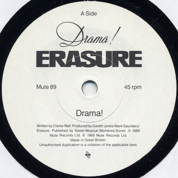 Erasure : Drama! (7", Single, MPO)