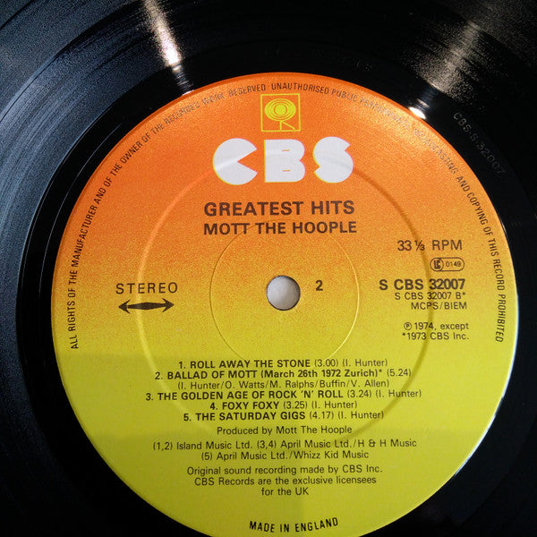 Mott The Hoople : Greatest Hits (LP, Comp, RE)