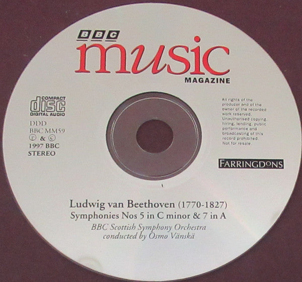 Ludwig van Beethoven — BBC Scottish Symphony Orchestra / Osmo Vänskä : Beethoven Live At The Proms: Symphonies Nos. 5 & 7 (CD, Album, Jew)