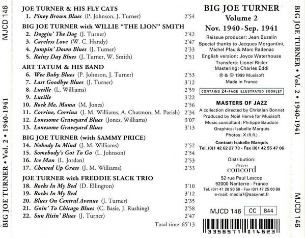 Big Joe Turner : Volume 2 - 1940-1941 - Complete Edition (CD, Comp)