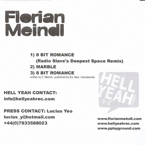 Florian Meindl : 8 Bit Romance (CD, Promo)