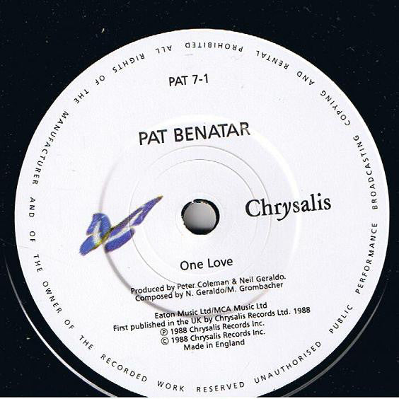 Pat Benatar : One Love (7", Single)