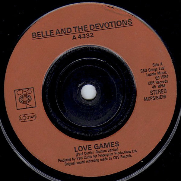 Belle And The Devotions : Love Games (7", Single, Ora)