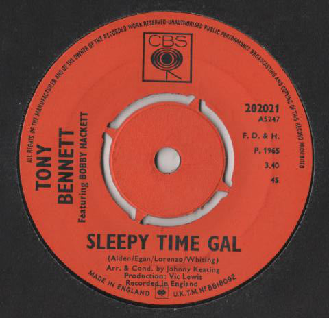 Tony Bennett Featuring Bobby Hackett : The Very Thought Of You / Sleepy Time Gal (7", Single)