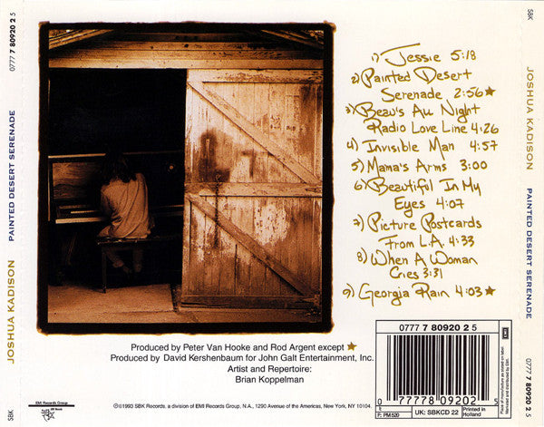 Joshua Kadison : Painted Desert Serenade (CD, Album, RP)