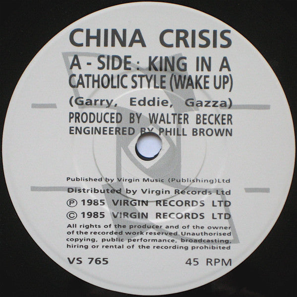 China Crisis : King In A Catholic Style (Wake Up) (7", Single)