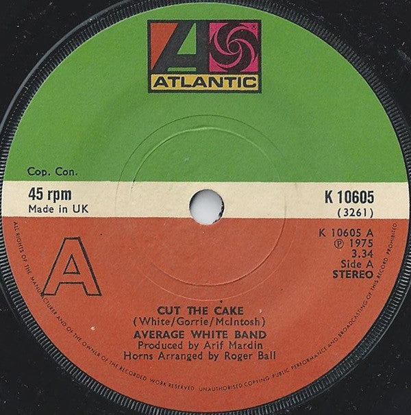 Average White Band : Cut The Cake (7")