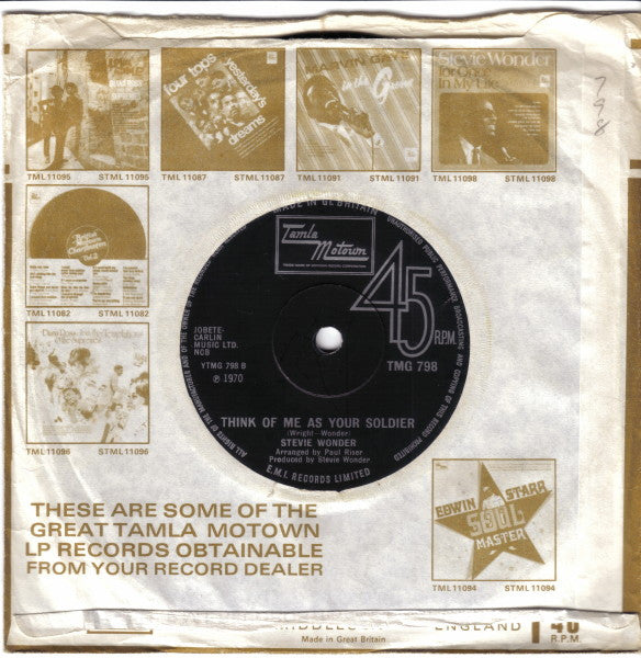 Stevie Wonder : If You Really Love Me  (7", Single, Sol)