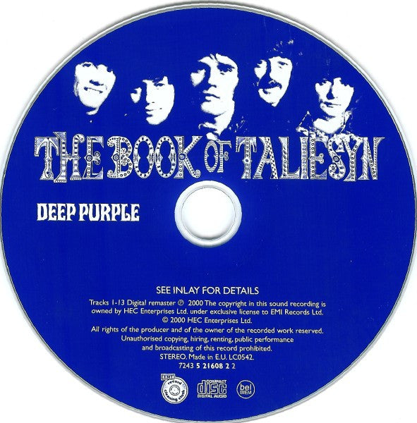 Deep Purple : The Book Of Taliesyn (CD, Album, RE, RM, Med)