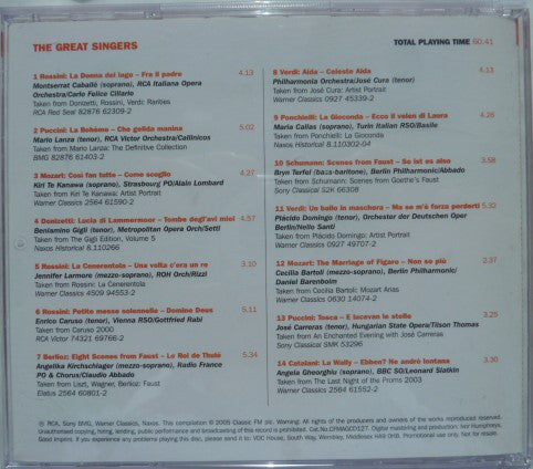 Various : The Great Singers (CD, Comp, Promo)