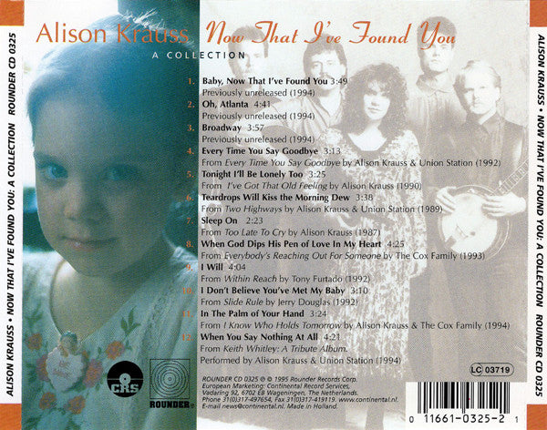 Alison Krauss : Now That I've Found You: A Collection (CD, Comp)