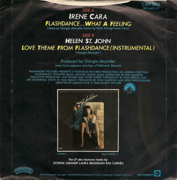 Irene Cara / Helen St. John : Flashdance... What A Feeling (7", Single)