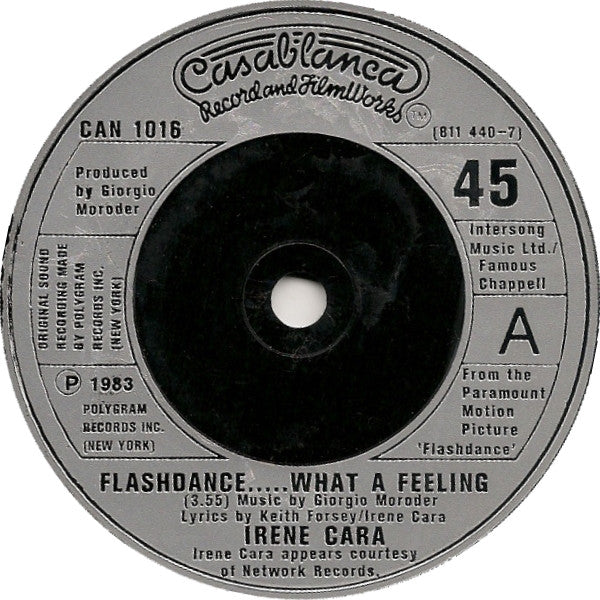 Irene Cara / Helen St. John : Flashdance... What A Feeling (7", Single)