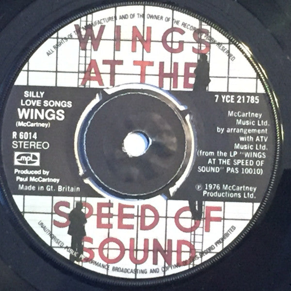 Wings (2) : Silly Love Songs (7", Single)