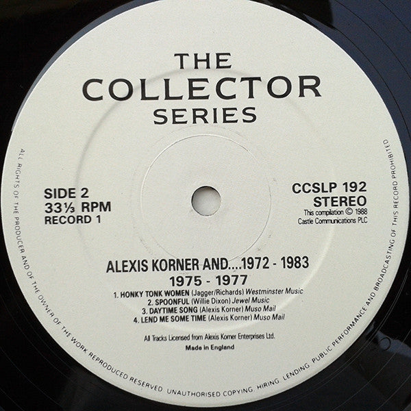 Alexis Korner : Alexis Korner And... 1972 - 1983 (2xLP, Comp, RM)