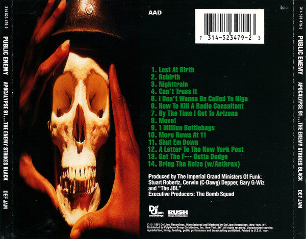 Public Enemy : Apocalypse 91... The Enemy Strikes Black (CD, Album, RE)