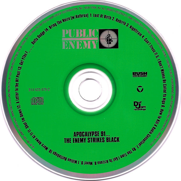 Public Enemy : Apocalypse 91... The Enemy Strikes Black (CD, Album, RE)