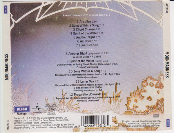 Camel : Moonmadness (CD, Album, RE, RM, Uni)