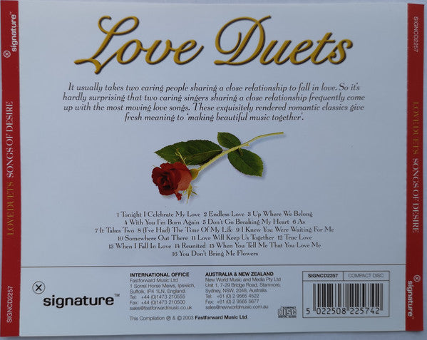 Unknown Artist : Love Duets (Songs Of Desire) (CD, Comp)