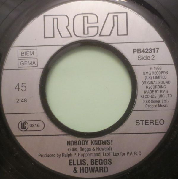 Ellis, Beggs & Howard : Where Did Tomorrow Go? (7", Single)