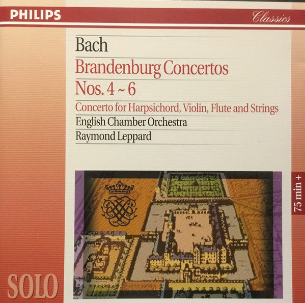 Johann Sebastian Bach - English Chamber Orchestra, Raymond Leppard : Brandenburg Concertos Nos. 4, 5 & 6 (CD, RM)