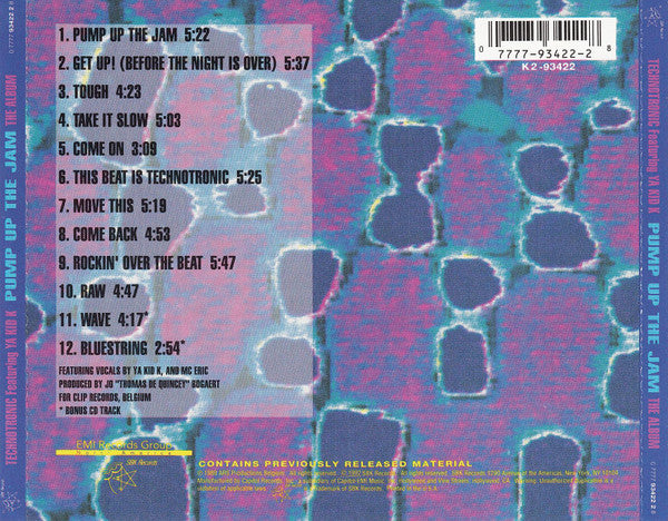 Technotronic Featuring Ya Kid K : Pump Up The Jam - The Album (CD, Album, RE, RP)