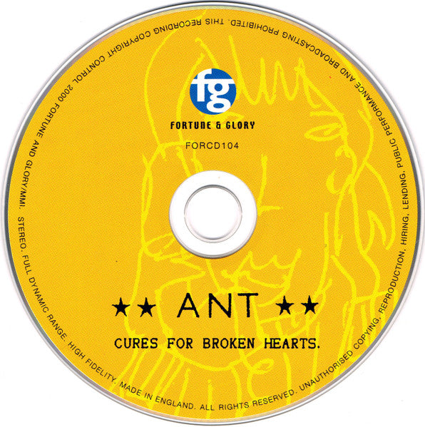 Ant (4) : Cures For Broken Hearts. (CD, EP, Ltd)