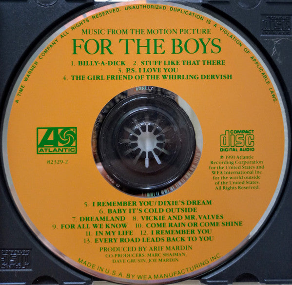 Bette Midler : For The Boys (Music From The Motion Picture) (CD, Album, RE)