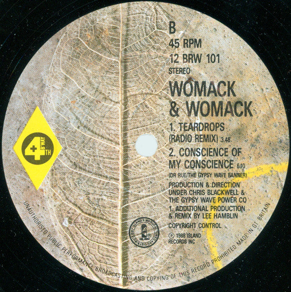 Womack & Womack : Teardrops (12", Pic)