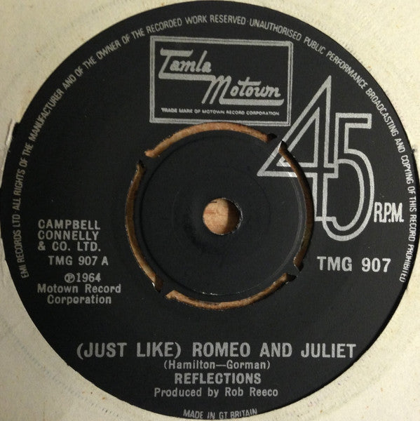 The Reflections (2) : (Just Like) Romeo & Juliet (7", Single, 4-P)